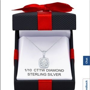 Women 1/10 cttw  genuine diamond pendant
